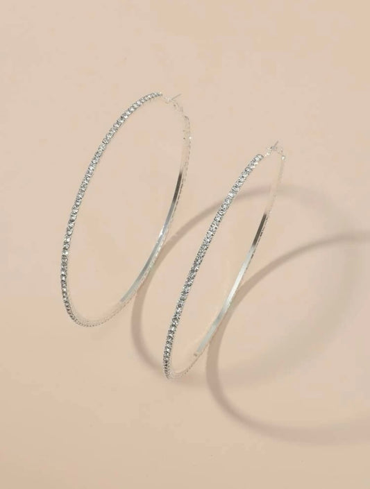 CRYSTAL HOOP EARRINGS